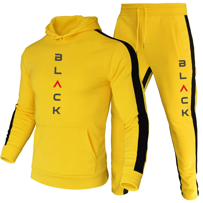 Outdoor Sports Outfit - 秋冬 2 個セットメンズトラックスーツカジュアルスウェットシャツ衣装アウトドアスポーツジョギングパーカースーツストライプ暖かい男性スポーツウェア