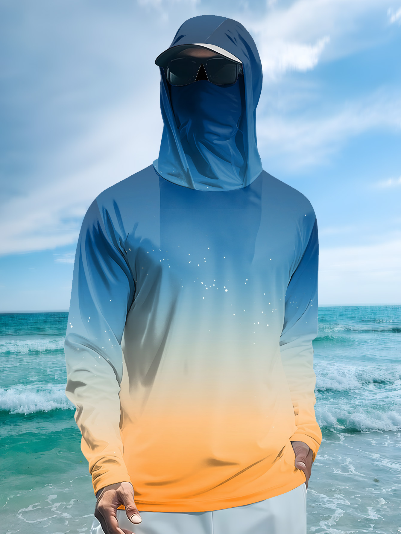 Outdoor Sport Leisure - 2026年夏ベストセラー メンズ長袖シャツ アウトドアレジャースポーツ向け 快適で柔らかいシンプルなグラデーション柄プリント