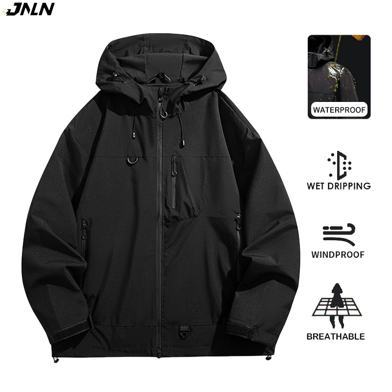 Outdoor Sport Waterproof Jacket - JNLN ユニセックス防水ウインドブレーカーアウトドアスポーツ防風単層ジャケット男性女性ハイキング登山トレッキングレインコート
