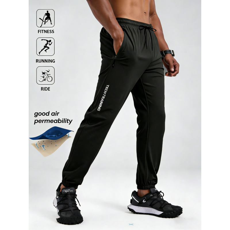 Outdoor Sport Hiking Pants - 夏のメンズ軽量ストレッチジョガーパンツ超薄型通気性スウェットパンツスポーツフィットネスランニングアウトドアカジュアル