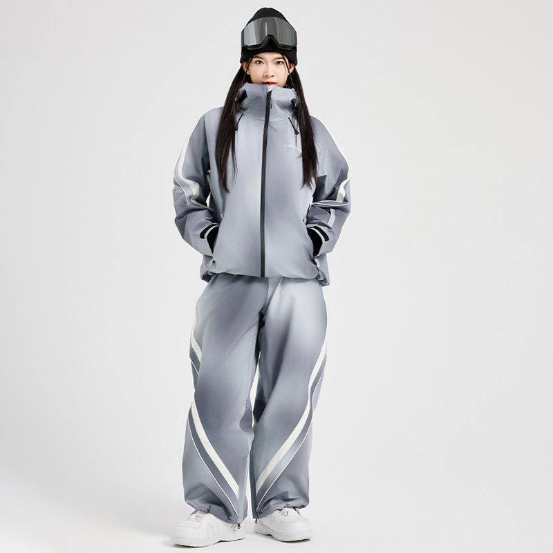 Outdoor Sport Waterproof Jacket - 冬防水フード付きジャケットパンツ女性雪スーツ屋外スポーツマウンテンマンスキーセット防風アルパインスノーボード服