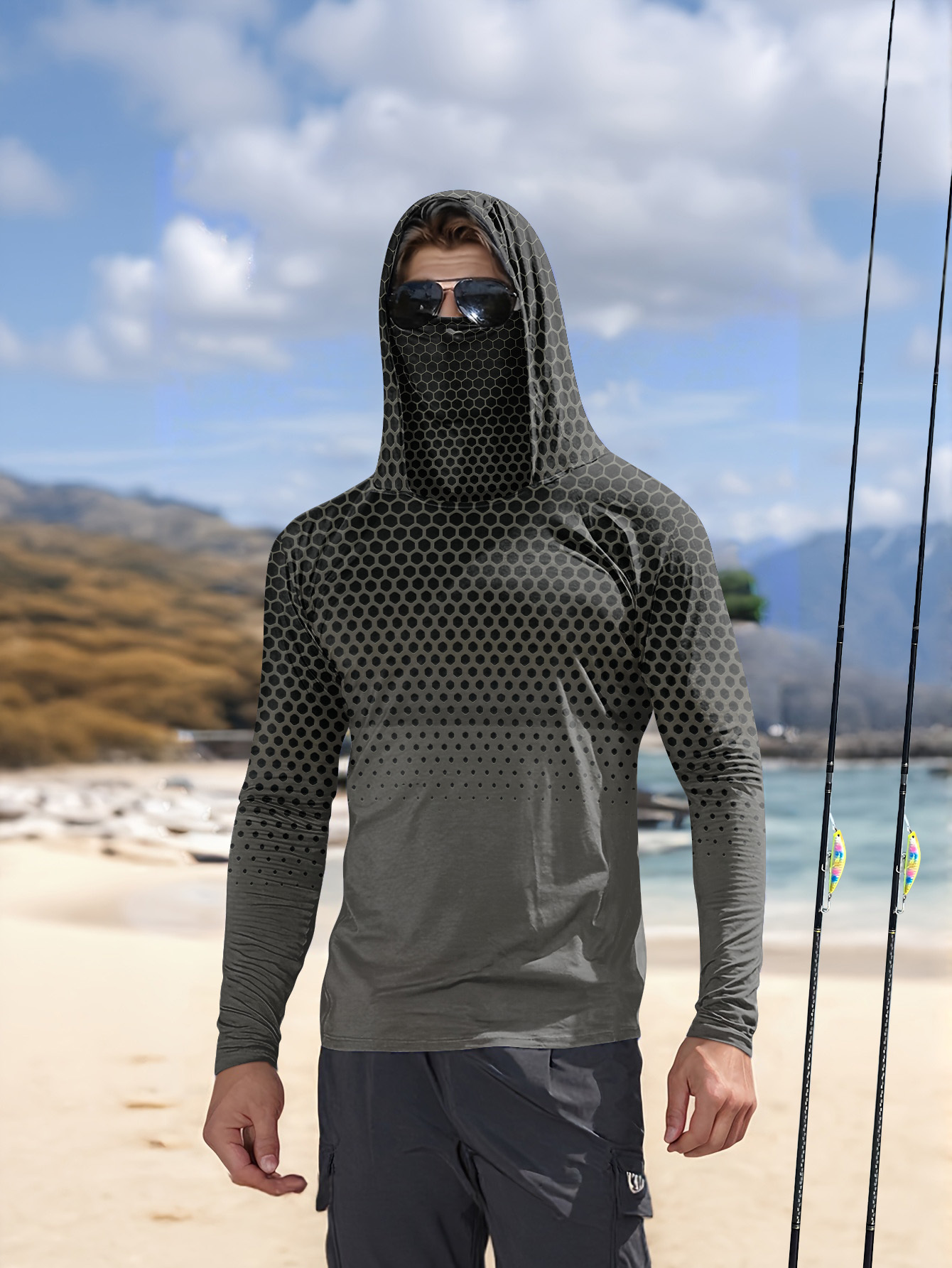 Outdoor Sports Outfit - 2026年夏ベストセラー メンズフィッシングウェア アウトドアスポーツレジャー向け 快適で柔らかい3Dパターンプリント
