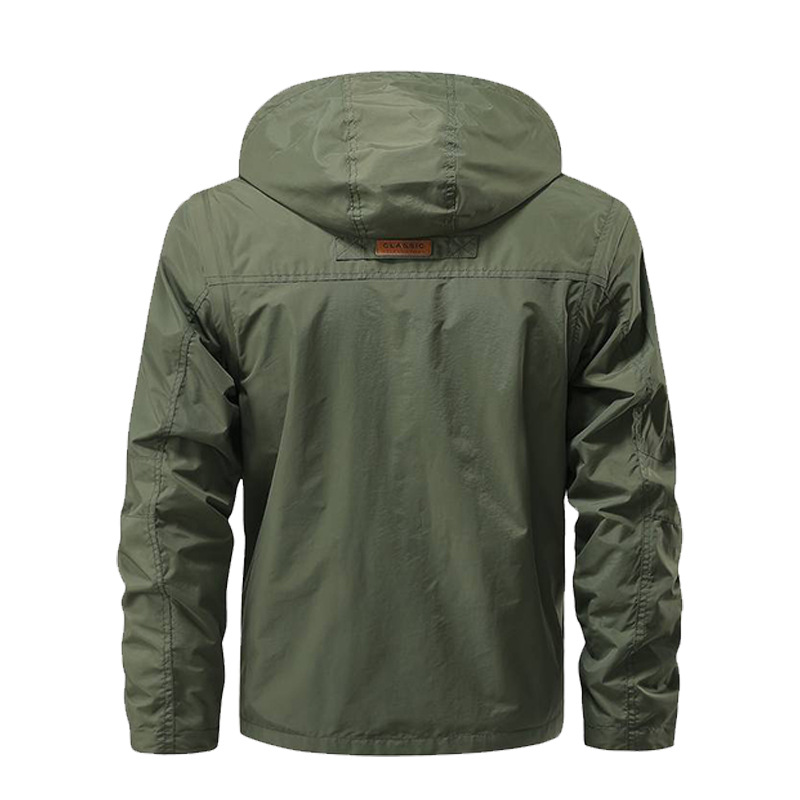 メンズ防風防水ジャケット、取り外し可能なフード付き、アウトド - Outdoor Sport Waterproof Jacket のレビューと価格