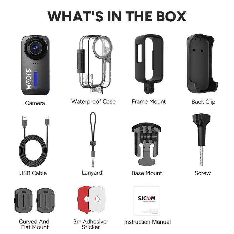 SJCAM C110+ 4K 30fps アクションカメラ  - Outdoor Sport Usa のレビューと価格