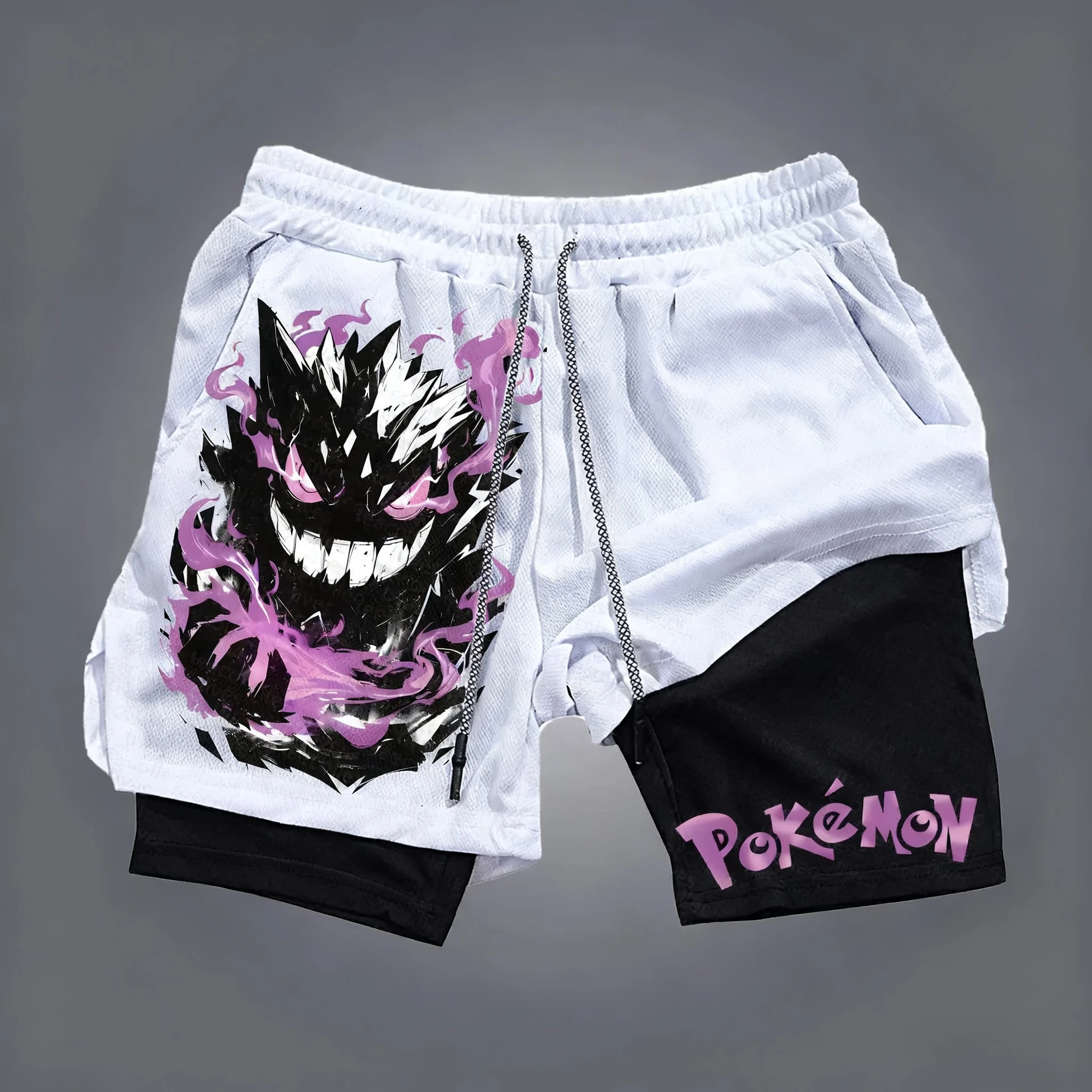 ポケモンアニメ白二重層ショーツ 2026 ユニセックス夏新作 - Outdoor Sport Hat のレビューと価格