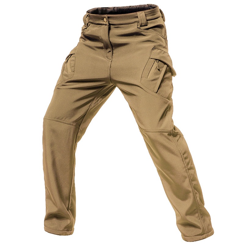 メンズフリース裏地付き冬用暖かいタクティカルパンツ防水ハイキ - Outdoor Sport Hiking Pants のレビューと価格