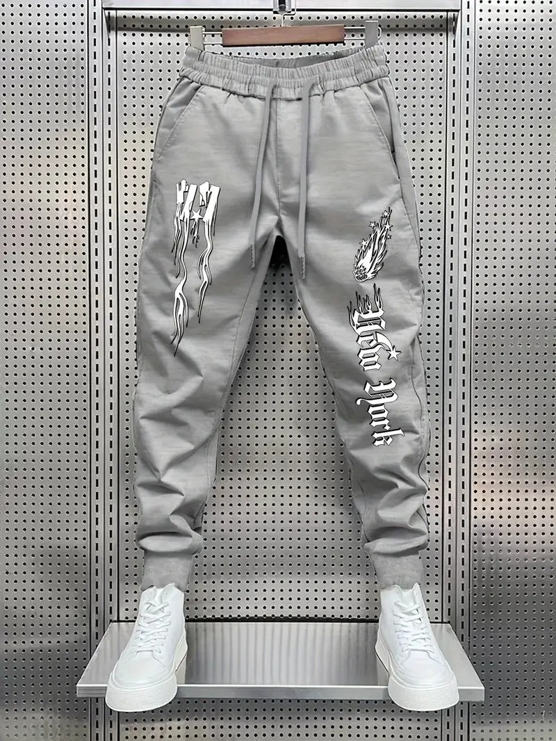 秋の新作メンズフィットネストレーニングレタープリントマイクロ - Outdoor Sport Hiking Pants のレビューと価格