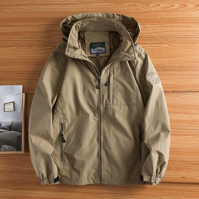 男性用防水フード付きジャケット、ハイキングコート、アウトドア - Outdoor Sport Waterproof Jacket のレビューと価格