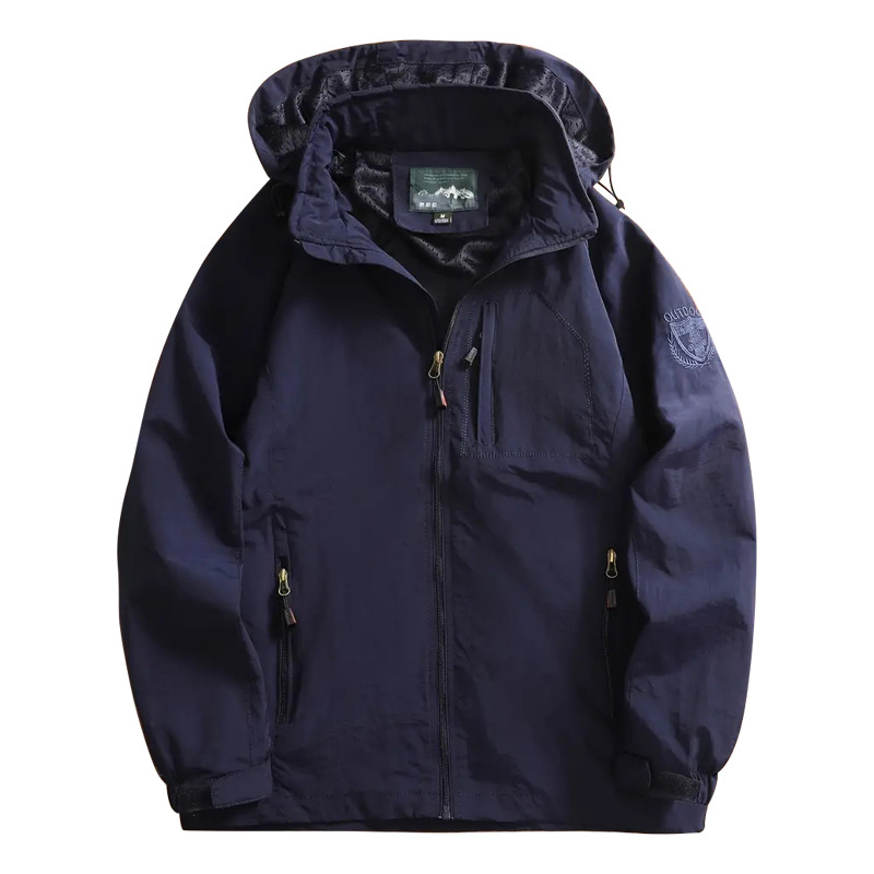 男性用防水フード付きジャケット、ハイキングコート、アウトドア - Outdoor Sport Waterproof Jacket のレビューと価格