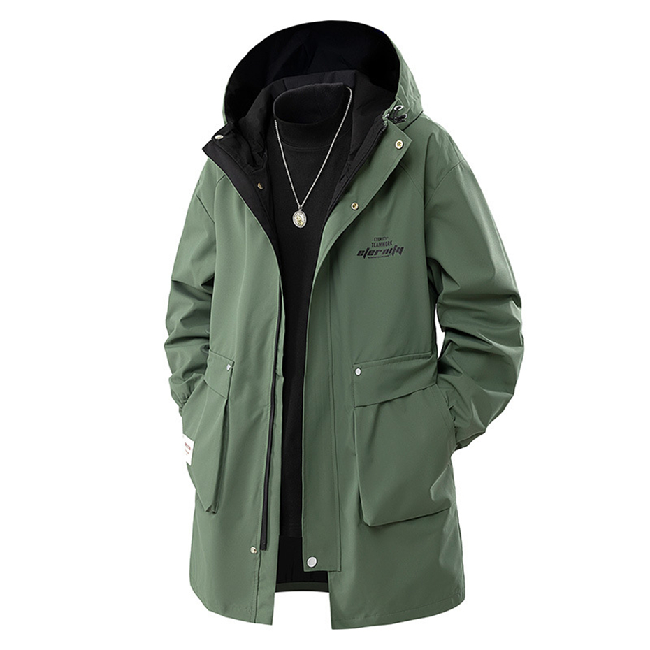 9XL プラスサイズロングウインドブレーカージャケット男性春 - Outdoor Sport Waterproof Jacket のレビューと価格