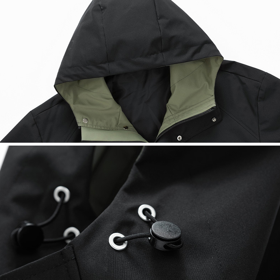 9XL プラスサイズロングウインドブレーカージャケット男性春 - Outdoor Sport Waterproof Jacket のレビューと価格