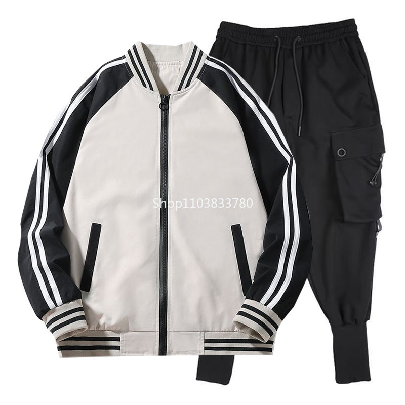 メンズセットアップジャケットとスウェットパンツ 防風カジュア - Outdoor Sports Outfit のレビューと価格