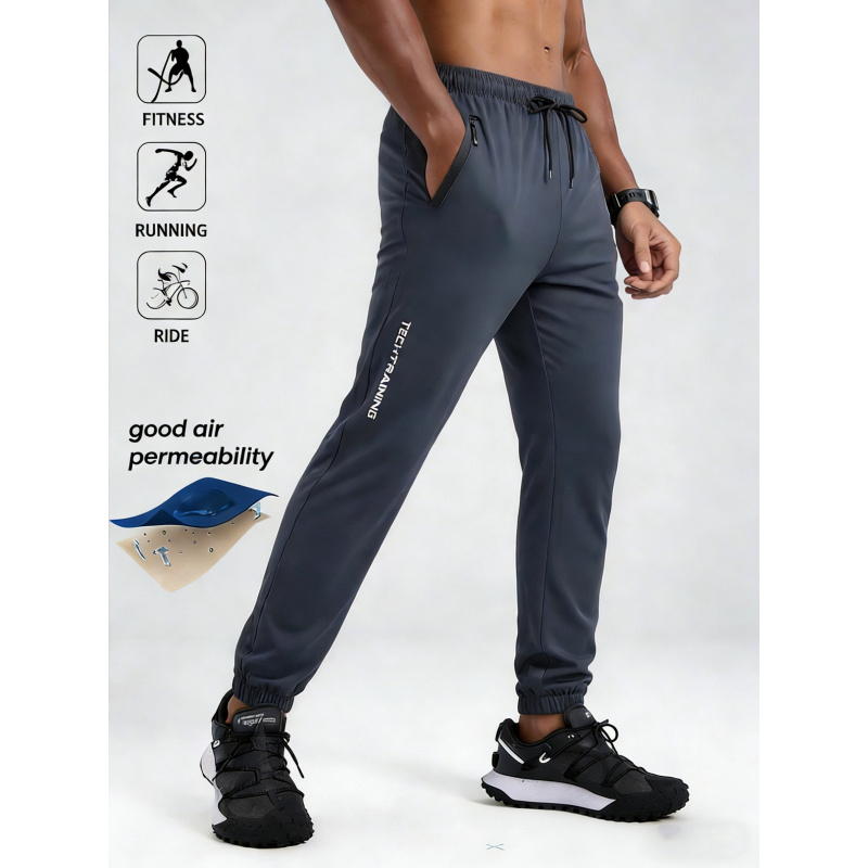 夏のメンズ軽量ストレッチジョガーパンツ超薄型通気性スウェット - Outdoor Sport Hiking Pants のレビューと価格