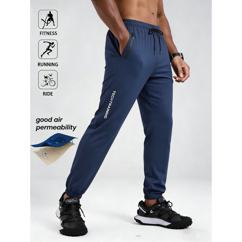 夏のメンズ軽量ストレッチジョガーパンツ超薄型通気性スウェット - Outdoor Sport Hiking Pants のレビューと価格