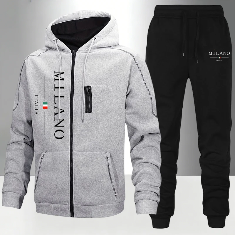 イタリアファッションメンズセット/コート/パンツ秋冬デイリー - Outdoor Sports Outfit のレビューと価格