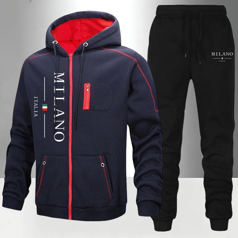 イタリアファッションメンズセット/コート/パンツ秋冬デイリー - Outdoor Sports Outfit のレビューと価格