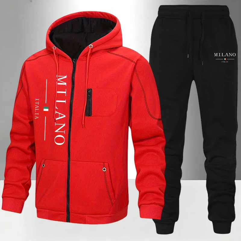 イタリアファッションメンズセット/コート/パンツ秋冬デイリー - Outdoor Sports Outfit のレビューと価格