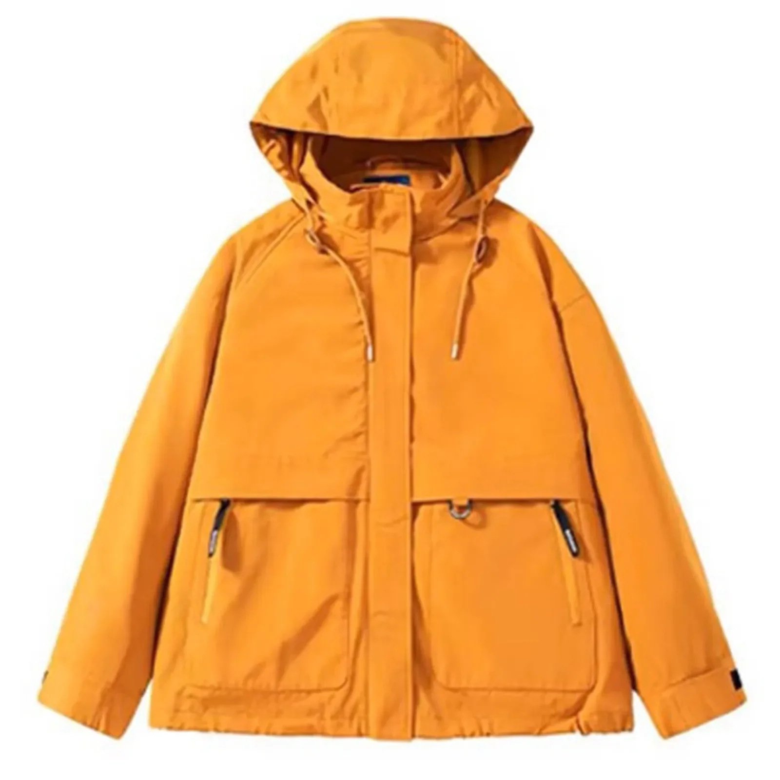 防水ハイキングジャケット女性ソリッドカラー長袖フード付きカジ - Outdoor Sport Waterproof Jacket のレビューと価格