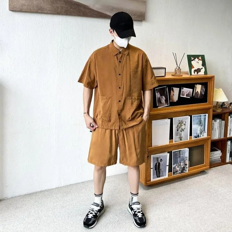 アイスシルク冷却生地 メンズサマーカジュアルスポーツセット  - Outdoor Sports Outfit のレビューと価格