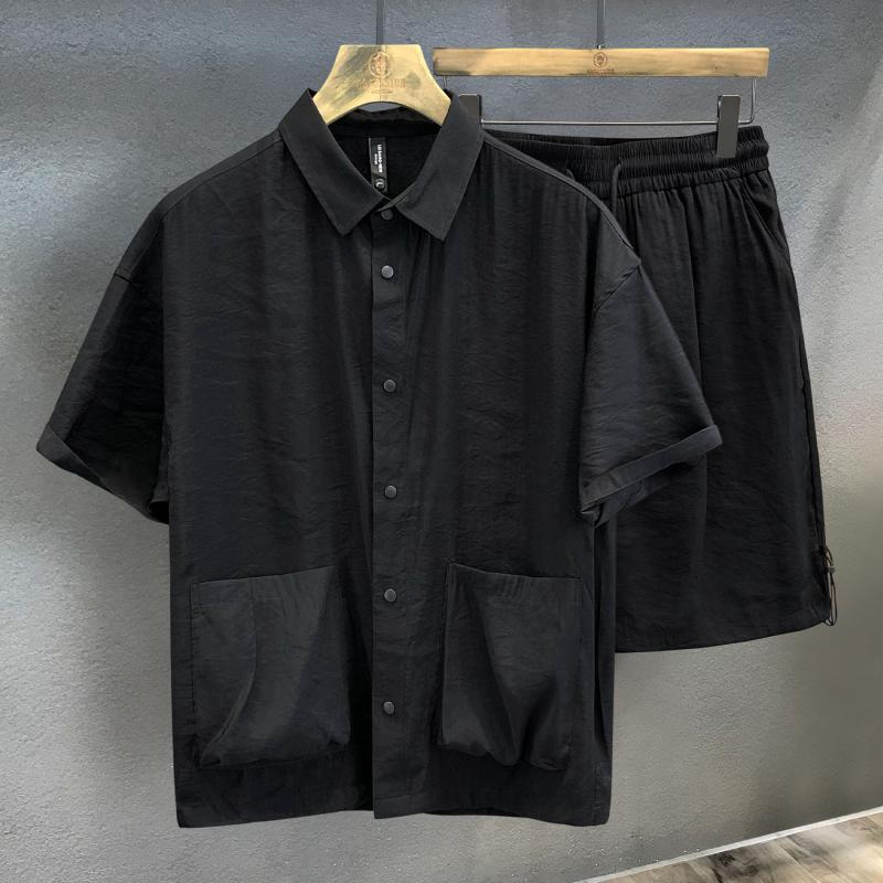 アイスシルク冷却生地 メンズサマーカジュアルスポーツセット  - Outdoor Sports Outfit のレビューと価格