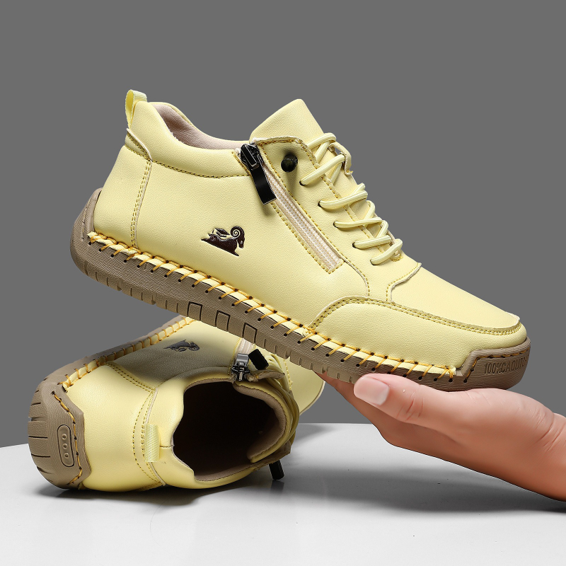 女性用スニーカー手作りレザーカジュアルシューズアウトドアソフ - Outdoor Sport Leisure のレビューと価格