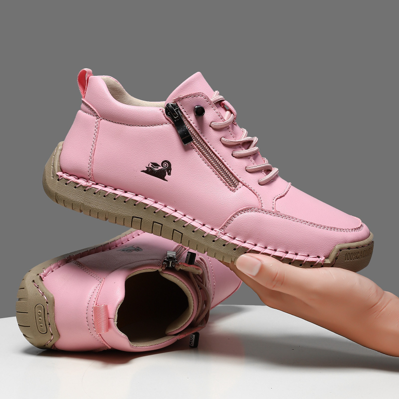 女性用スニーカー手作りレザーカジュアルシューズアウトドアソフ - Outdoor Sport Leisure のレビューと価格